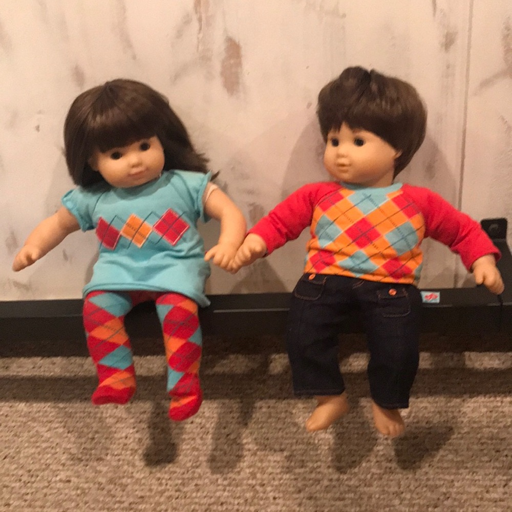 American Girl bitty baby twins.